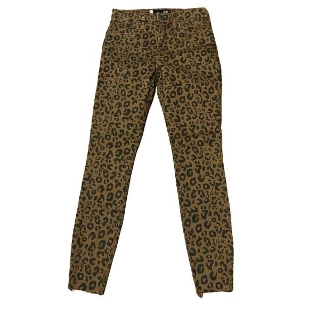 Kut from the Kloth High Rise Ankle Skinny Donna Jeans Animal Print Size 00